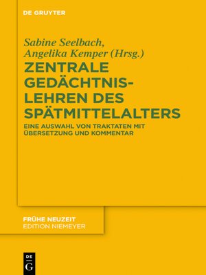 cover image of Zentrale Gedächtnislehren des Spätmittelalters
